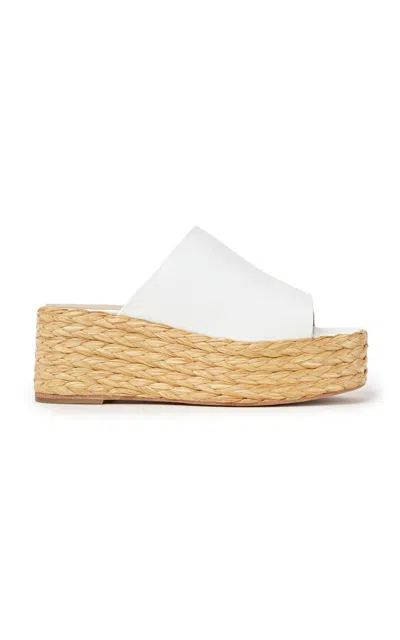 Paloma Barceló Pilli Malory Leather Platforms In White