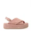 PALOMA BARCELÓ PINK SUEDE WEDGE SANDAL