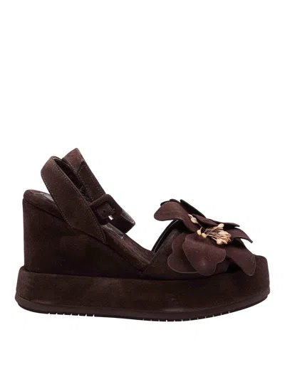 Paloma Barceló Paloma Barcelo Rita Sandal In Suede In Brown