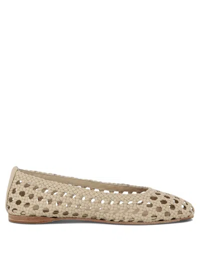 Paloma Barceló Interwoven-design Ballerina Shoes In Beige