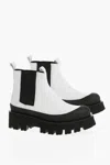 Paloma Barceló White Leather Chelsea Boots With Ultramodern Design In Multi