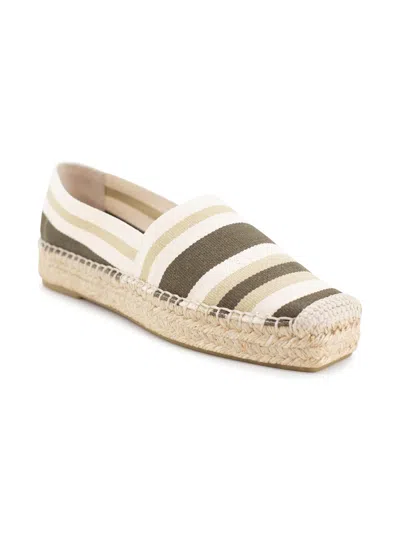 Paloma Barceló Square-toed Espadrilles In Khaki