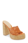 Paloma Barceló Paloma Barcelo Susana Platform Slide Sandal In Orange