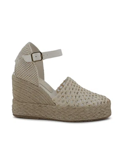 Paloma Barceló Wedge Sandals In White