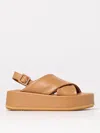 Paloma Barceló Basima Camel Platform Sandal In Camel