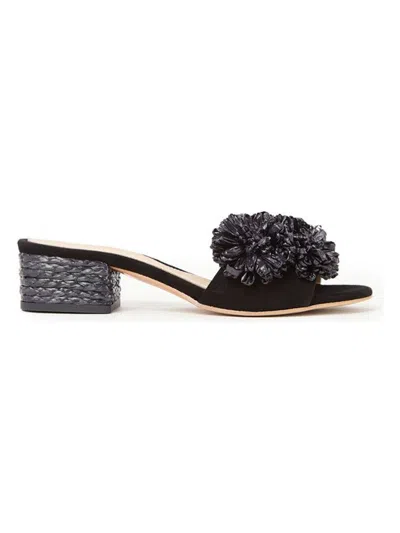 Paloma Barcelã³ Women's "fiore" Mules In Black