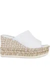 Paloma Barceló 100mm Alide Raffia-wedge Sandals In White