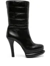 Paloma Barceló 120mm Quilted-panel Platform Boots In Black