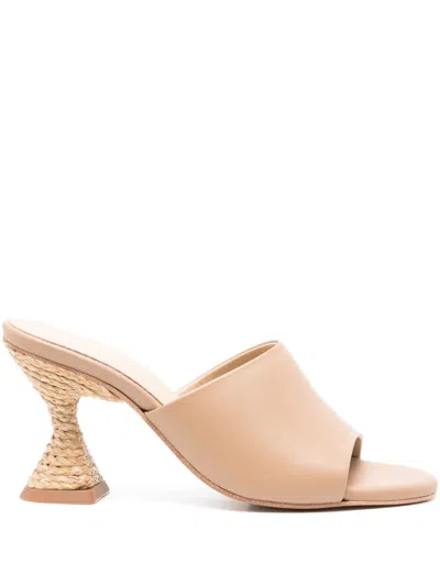 Paloma Barceló Open-toe 100mm Mules In Neutrals