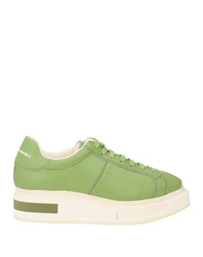 Paloma Barceló Agen Woman Sneakers Green Size 7 Leather