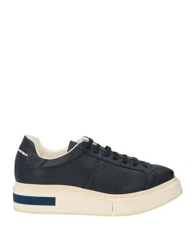 Paloma Barceló Agen Woman Sneakers Navy Size 10 Leather In Blue