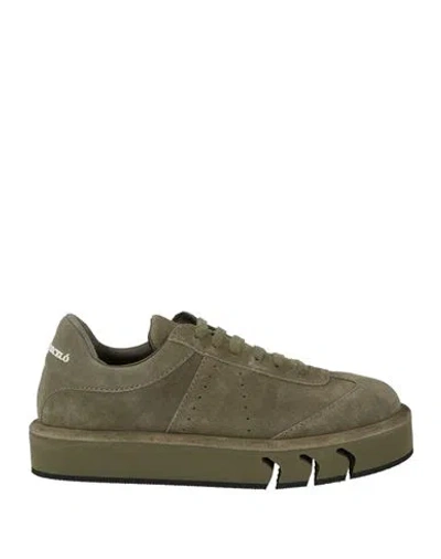 Paloma Barceló Aine Woman Sneakers Military Green Size 7 Leather