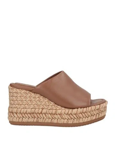 Paloma Barceló Alide Woman Espadrilles Tan Size 9.5 Leather In Brown