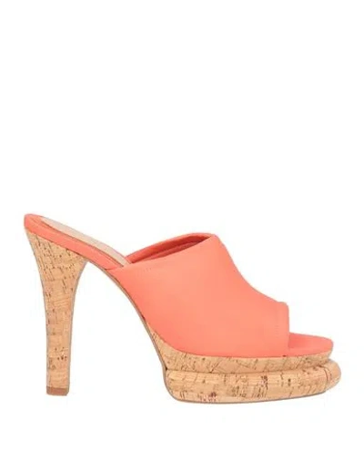 Paloma Barceló Amelia Woman Sandals Orange Size 8 Leather