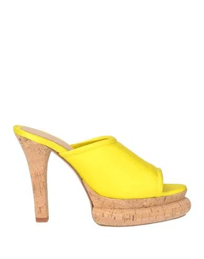 Paloma Barceló Amelia Woman Sandals Yellow Size 8 Leather