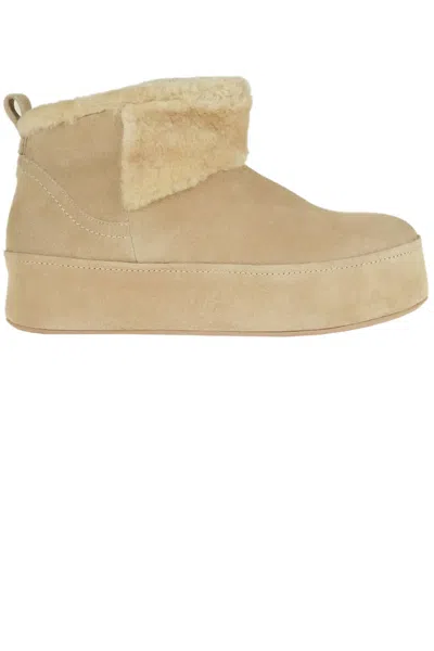 Paloma Barceló Arabela Suede Ankle Boots In Neutral