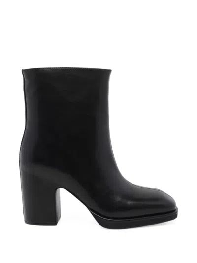 Paloma Barceló Arya Squared-toe Platform Ankle Boots In Black