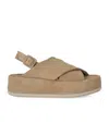 Paloma Barceló Basima Beige Platform Sandal In Brown
