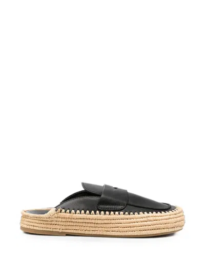 Paloma Barceló Belinda Leather Mules In Black