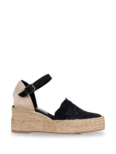 Paloma Barceló Black Heeled Espadrilles