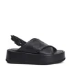 Paloma Barceló Leather Platform Sandals In Black