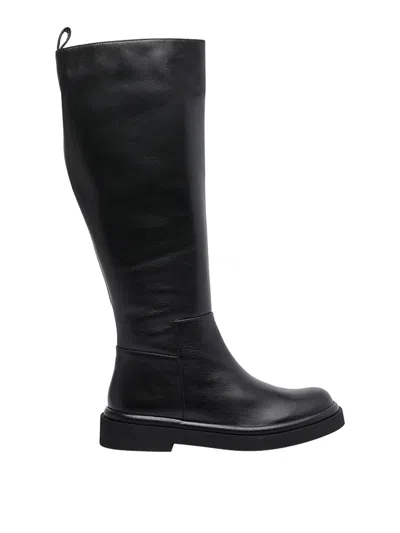 Paloma Barceló Zip-detail Calf Leather Boots In Black