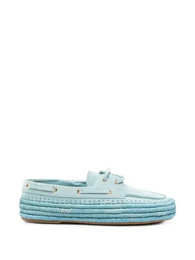 Paloma Barceló Braided Platform Espadrilles In Blue