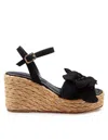 Paloma Barceló Brunella In Suede With Flower Applied In Black