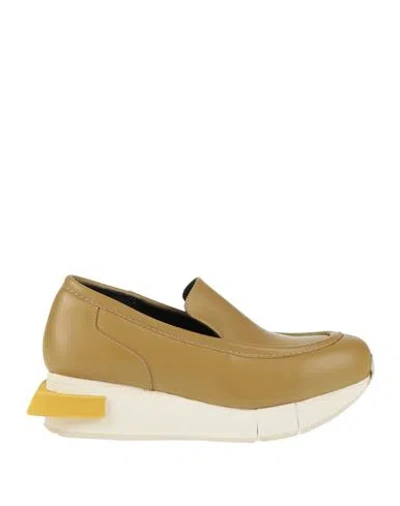 Paloma Barceló Columba Woman Loafers Mustard Size 6 Leather In Yellow