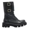 Paloma Barceló Lace-up Buckle Boots In Black