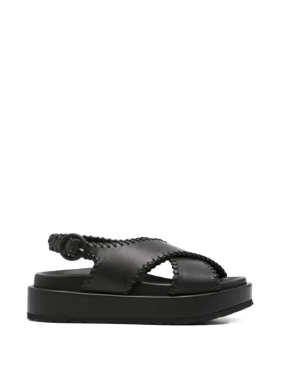 Paloma Barceló Criss-cross Stitched Sandals In Multi