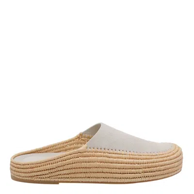 Paloma Barceló Deba Sabot Round-toe Mules In Neutral