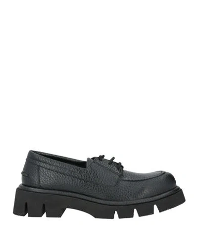 Paloma Barceló Elba Woman Lace-up Shoes Black Size 8 Leather