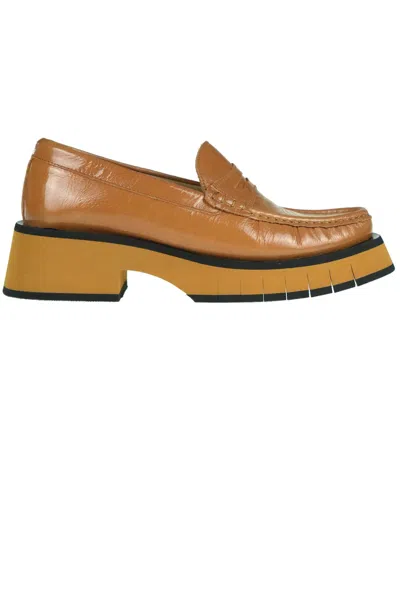 Paloma Barceló Feather Mocassins In Brown