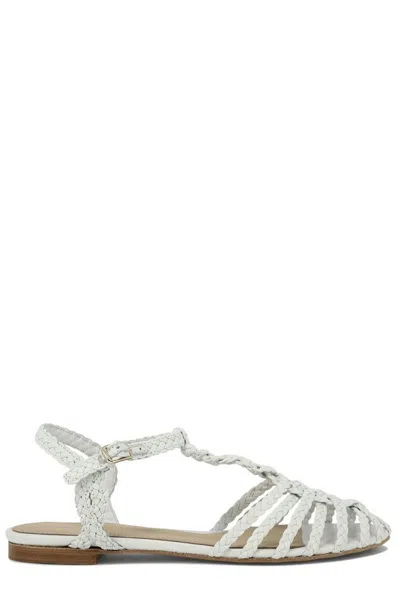 Paloma Barceló Felisa Braided Leather Sandals In White