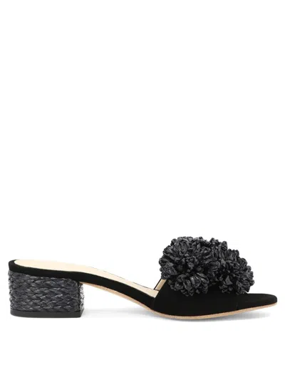 Paloma Barceló Suede Sandals In Black