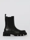 Paloma Barceló Textured Hammered Leather Ankle Boots With Sole In Black
