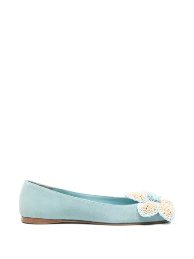 Paloma Barceló Flower-appliqué Ballet Flats In Multi
