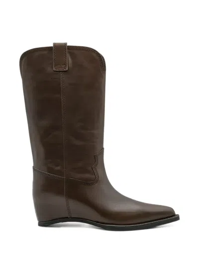 Paloma Barceló Gale Pointed-toe Boots In Brown