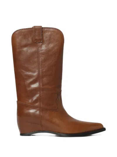 Paloma Barceló Gale Pointed-toe Wedge Boots In Multi