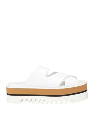 Paloma Barceló Garner Woman Sandals White Size 9 Leather In Multi