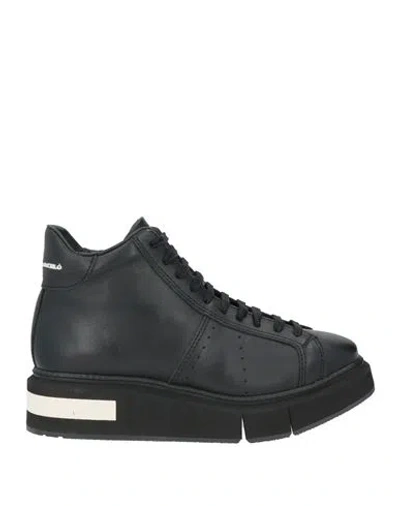 Paloma Barceló Gora Woman Sneakers Black Size 9 Leather