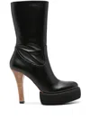 Paloma Barceló Hella 125mm Leather Boots In Black