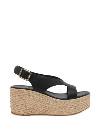 Paloma Barceló Hudson Caidis Buckle Closure Wedges In Black