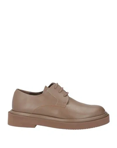 Paloma Barceló Izora Woman Lace-up Shoes Light Brown Size 8 Leather