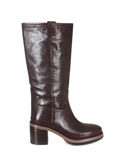 Paloma Barceló Leather Boots In Brown