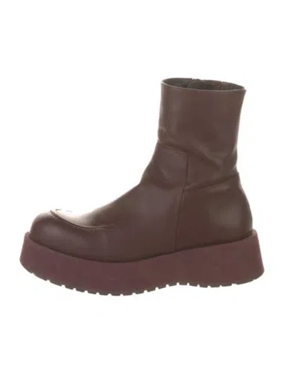 Pre-owned Paloma Barceló Leather Boots In Burgundy