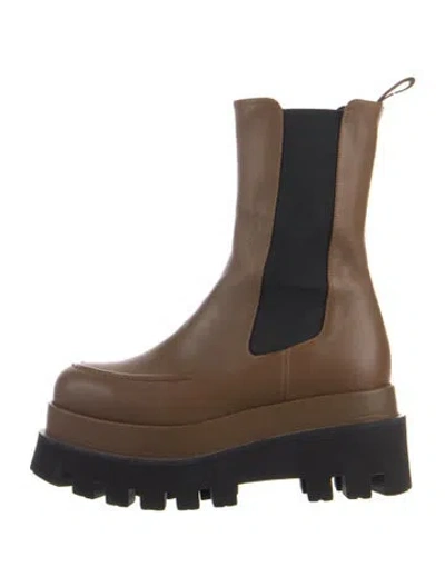 Pre-owned Paloma Barceló Leather Chelsea Boots In Brown