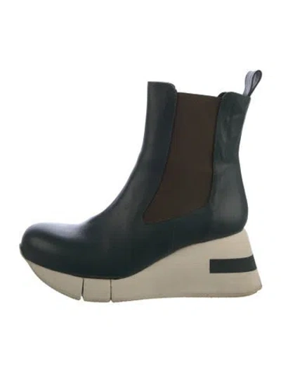 Pre-owned Paloma Barceló Leather Chelsea Boots In Green