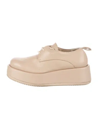 Pre-owned Paloma Barceló Leather Chunky Sneakers In Neutral